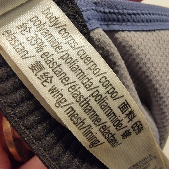 INCREDIBLE by Victoria's Secret Sports Bra Women's Size 34DDD Blue Racer Back - Picture 8 of 10
